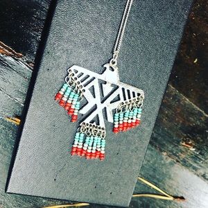 Aztec Eagle Warrior Pendant with Sterling Chain